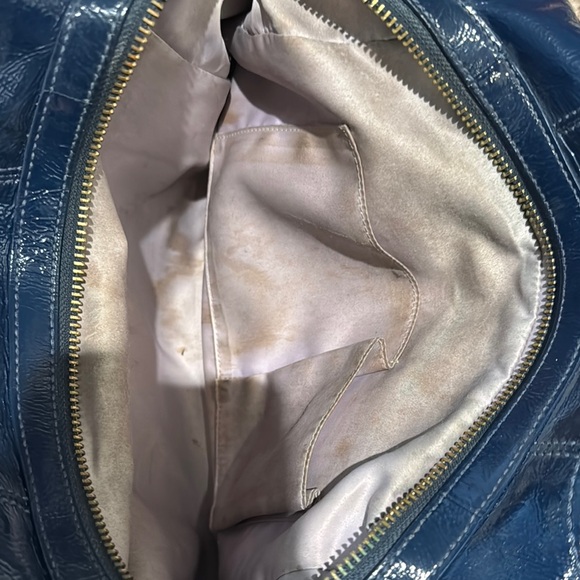 Coach Blue Hobo Bag with Ruched Detailing - Picture 2 of 6